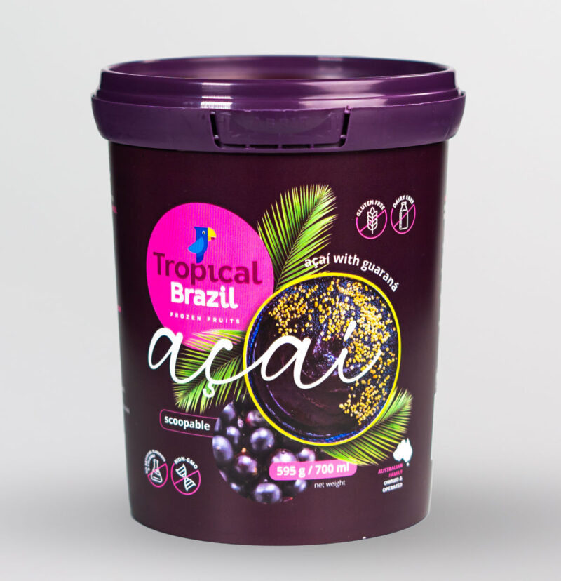Açaí Puree with Guaraná Original - 595g Tub