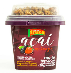 Acai with granola and strawberry