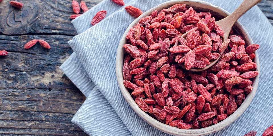 Goji Beryy - a tiny red fruit in a bowl