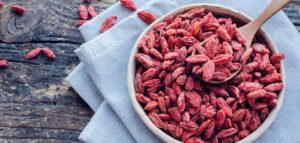 Goji Beryy - a tiny red fruit in a bowl