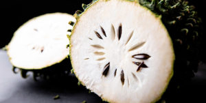 Graviola - Spiky green fruit with a white pulp